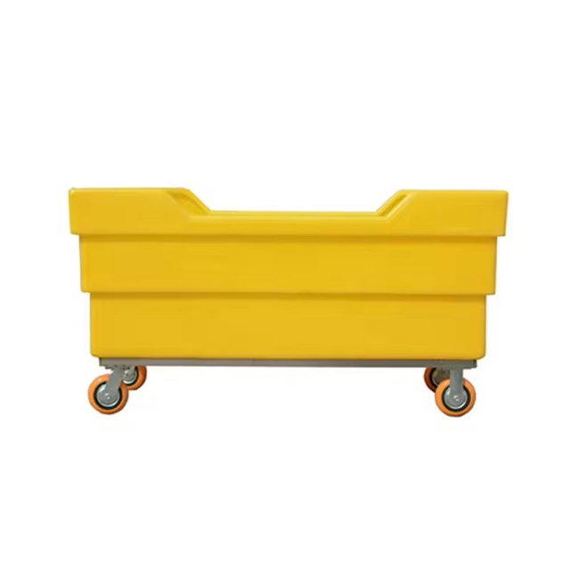 HDPE Rotomolding Hotel Plastic Laundry Carts Trolley With Wheels