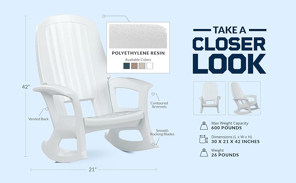 Custom Recycled Plastic Rocking Chair Outdoor