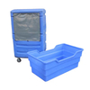 HDPE Rotomolding Hotel Plastic Laundry Carts Trolley With Wheels
