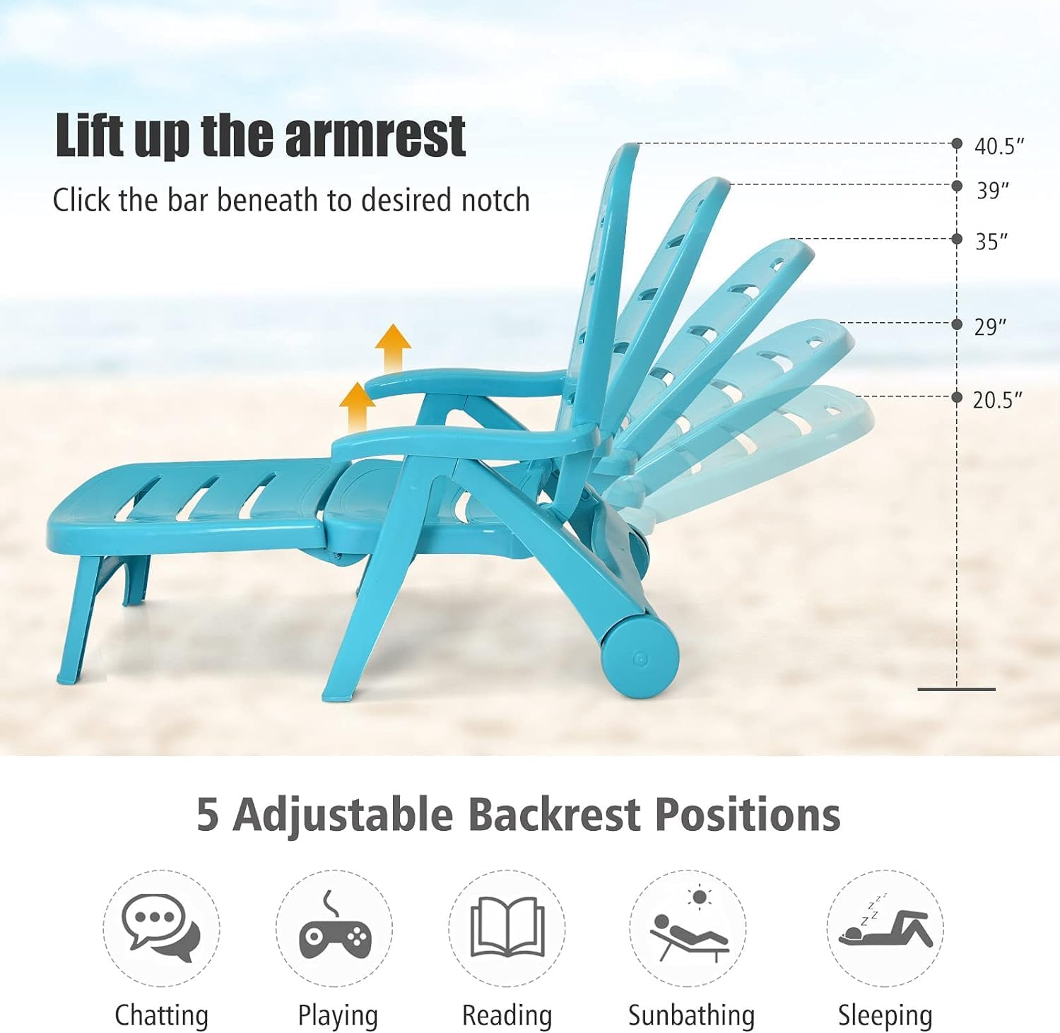 Custom Plastic Resin Chaise LoungeC